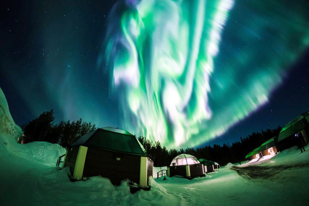 A cosa assomiglia l'aurora boreale in Finlandia ?