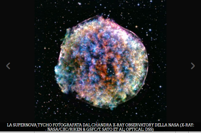 Morte di una stella, la Supernova Tycho vista ...
